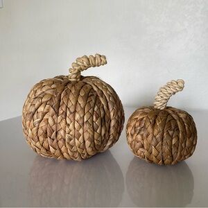 Set of 2 Straw Pumpkins Hyacinth -Target